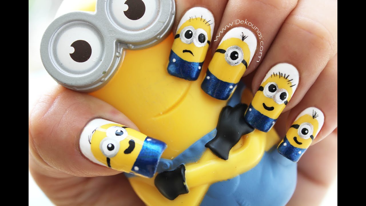 diseño uñas minions