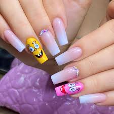 manicura babyboomer bob esponja