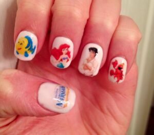 uñas de ariel y eric de la sirenita 