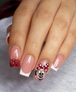 uñas minnie francesa